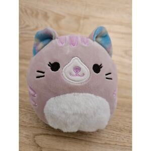 Squishmallow Tabitha Purple Mauve Kitty Cat Tie Dye Ears 5" Plush Kellytoy